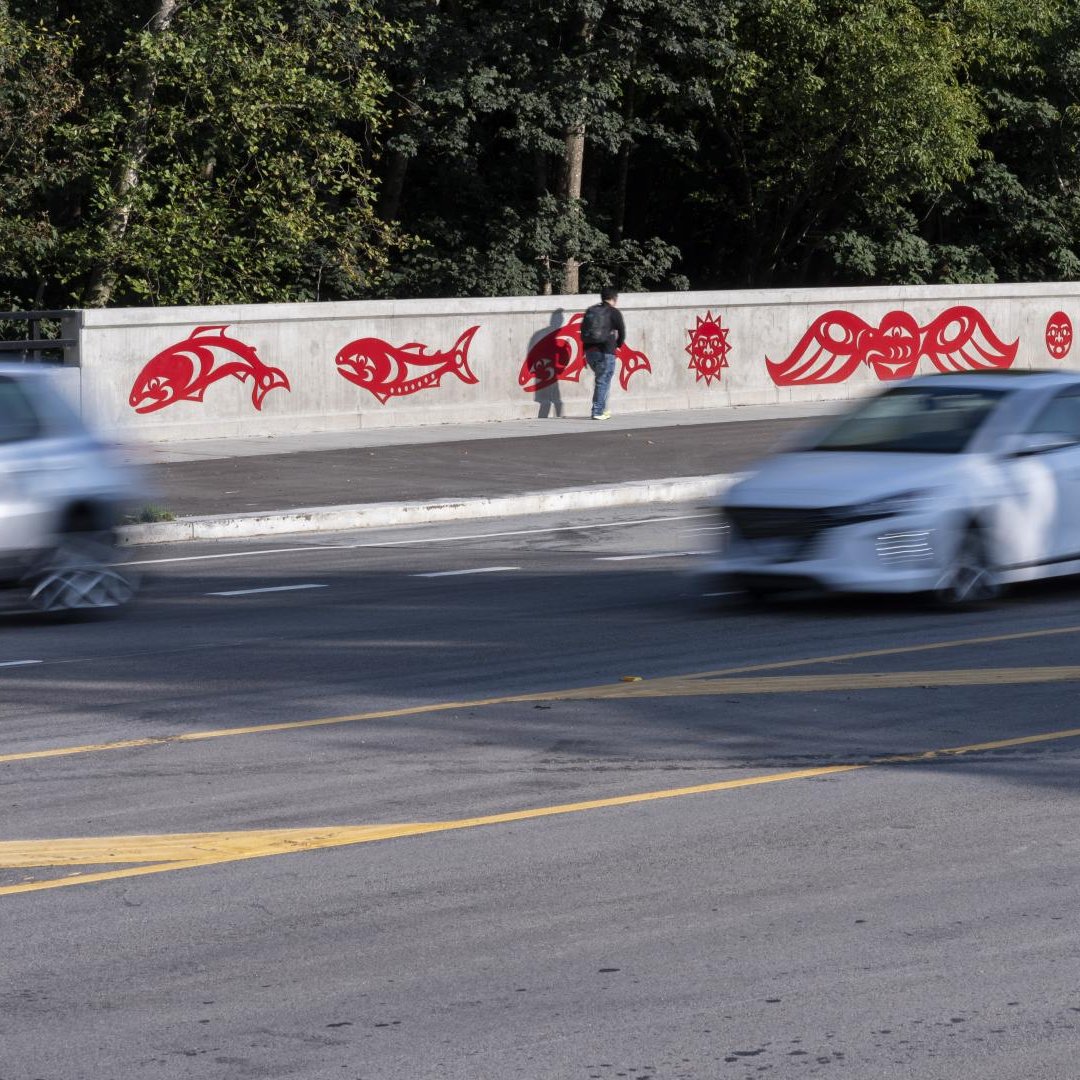 City of Surrey Indigenous Artwork Bear Creek Bridge